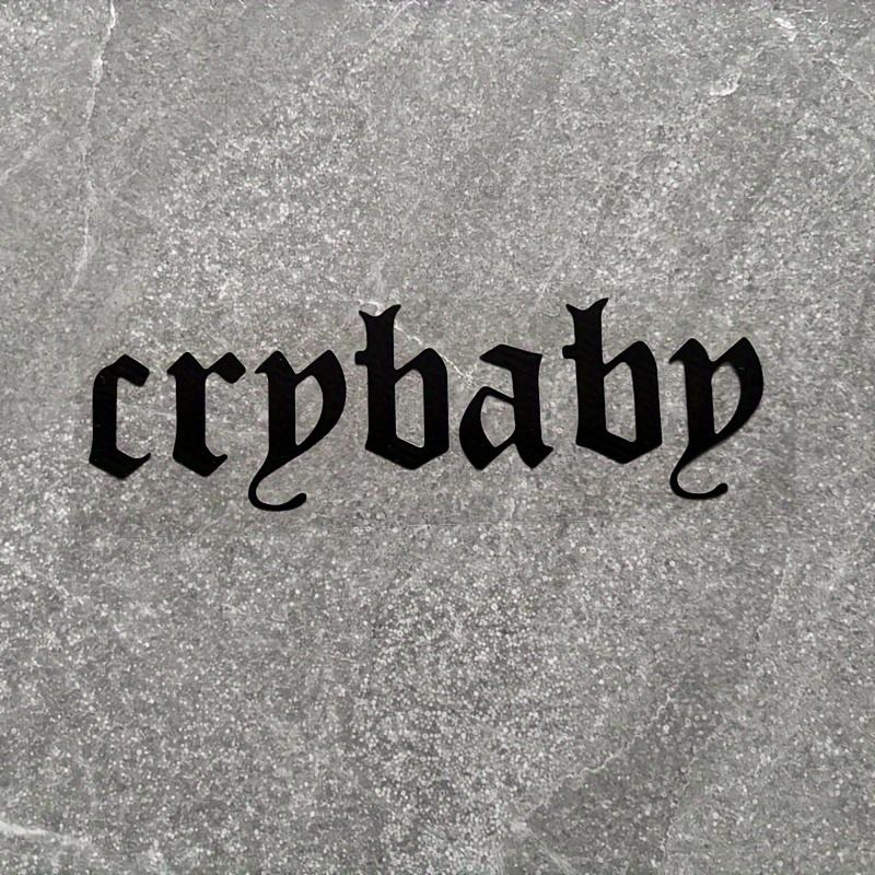 Cry Baby Aufkleber 1 Stück, Wasserdichtes Vinyl-Dekal, Stilvolle Verzierung für Motorrad und Autokarosserie, Stoßstange, Windschutzscheibe & Kofferraum