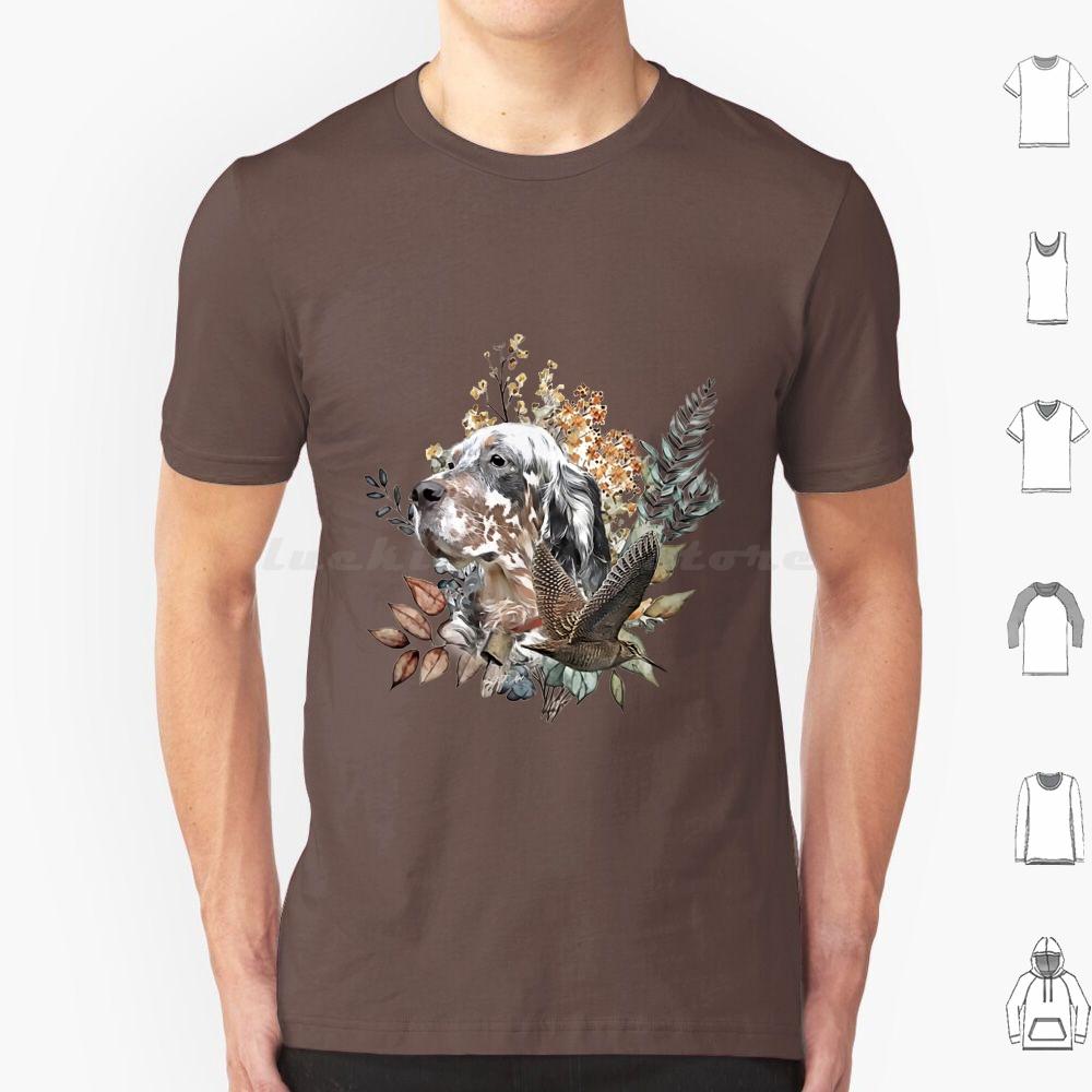 English Setter Woodcock Hunting Art T Shirt 6xl Cotton Cool Tee English Setter Woodcock Hunting Hunting Hunting Art Bird