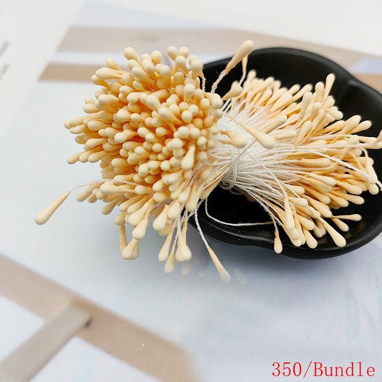 Multicolor 2mm 350Pcs Mini Flower Artificial Pearl Pistil Double Heads Hand-made Home Wedding Decoration Cake Decora DIY Needlew