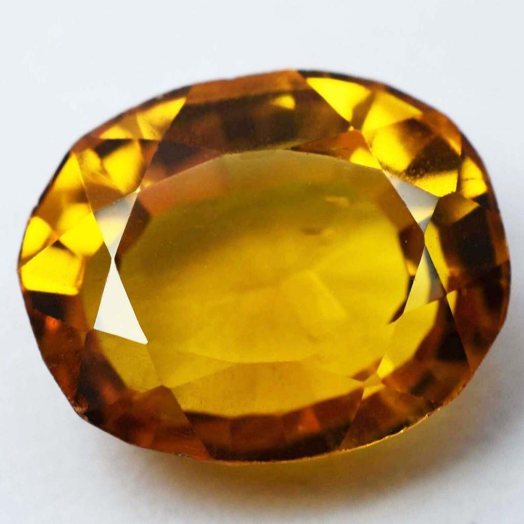 6.60 Ct Natural Unique Yellow Ceylon Sapphire CERTIFIED Oval Cut Loose Gemstone