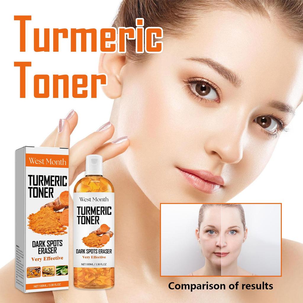 West&Month Anti-Dark Turmeric Toner ,Deeply Hydrates and Moisturizes, Brightens and Firms Facial Skin, Suitable for Face 100ml
