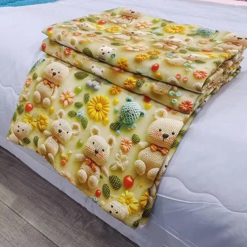 

Прохладное ощущение 5D Цифровое тиснение Летнее одеяло Cool Sense Шелковое летнее одеяло Машинная стирка Летнее тонкое одеяло 140x190cm 1pcs