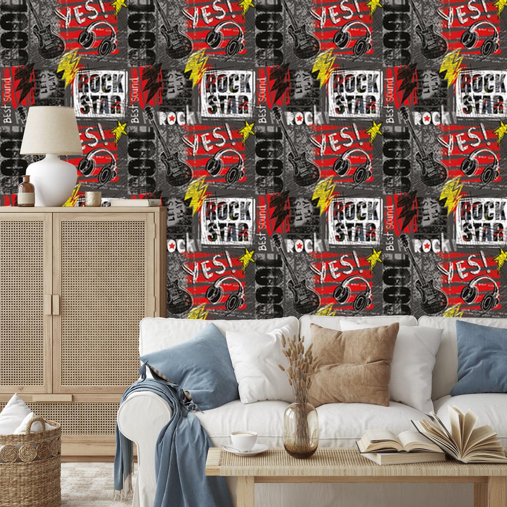 Graffiti pattern wallpaper for living room and bedroom 50x1000