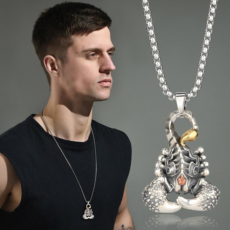Eye-catching Scorpio Crab Pendant Necklace Featuring Sophisticated Lotus Design For Fashion Lovers