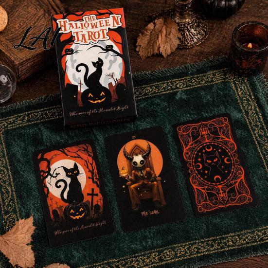 Materiali di Qualità per Carte dei Tarocchi Felice Halloween Tarocchi Carte Spettrali Mazzo Durevole con Libretto per Principianti Forniture per Feste Decorazione