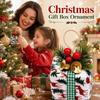 Artificial Christmas Gift Box Ornament Plaid Hanging Gift Pendant Xmas Tree Ornament  New Year Gift