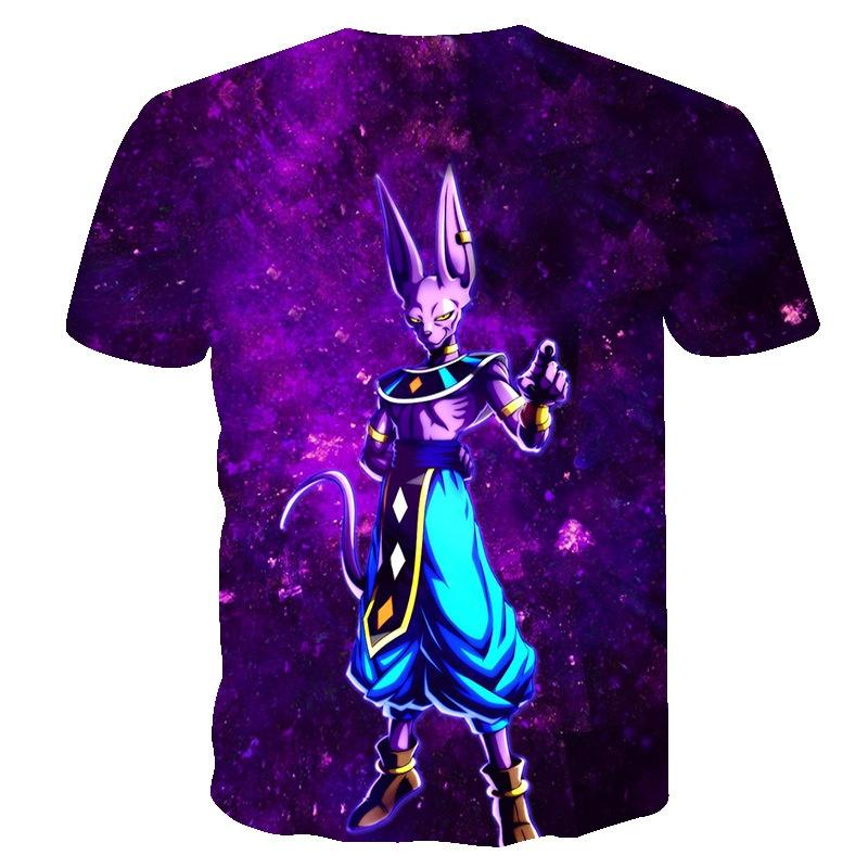 Beerus Printed Men's Fashion Short Sleeve T-Shirt Dragon Ball T-shirt