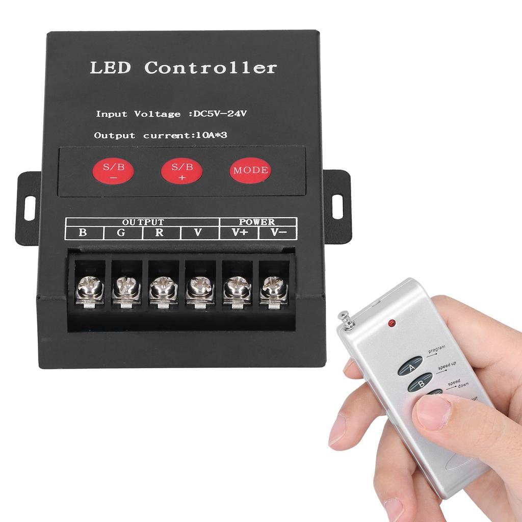 DC5?24V 360W LED Strip Light Controller Colorful RGB Module Control Brightness Speed Adjustment