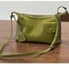 Johnature Genuine Leather Casual Women's Bag Soft Cowhide Solid Color Versatile Shoulder Crossbody Bag