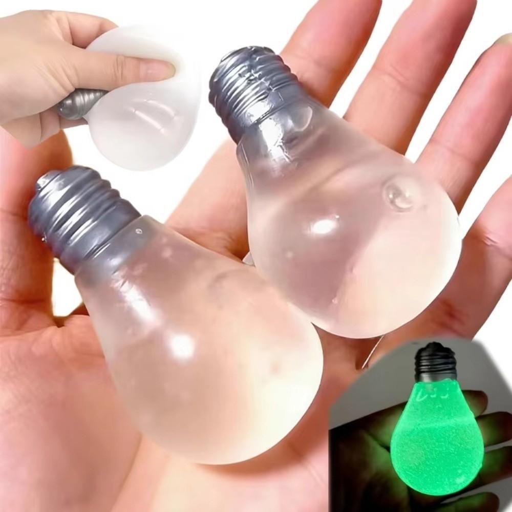 Stress Relief Light Bulb Squeeze Toy Slow Rebound Sensory Fidget Toy New Light Bulb Pinch Toy  Kids