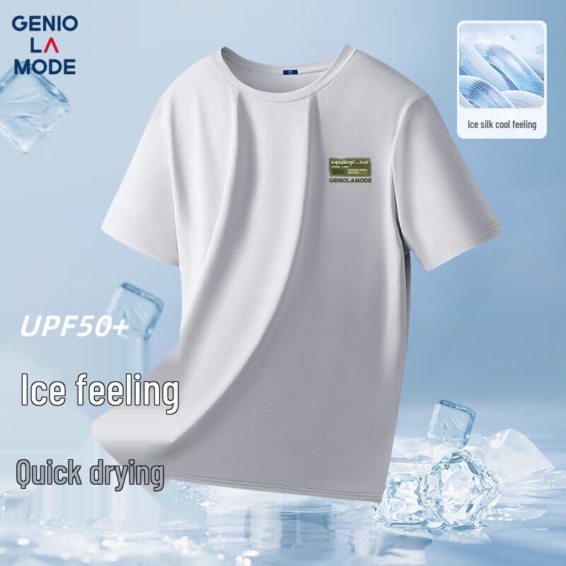 GENIOLAMODE Men s Ice Silk Cooling Short-Sleeve T-Shirt M