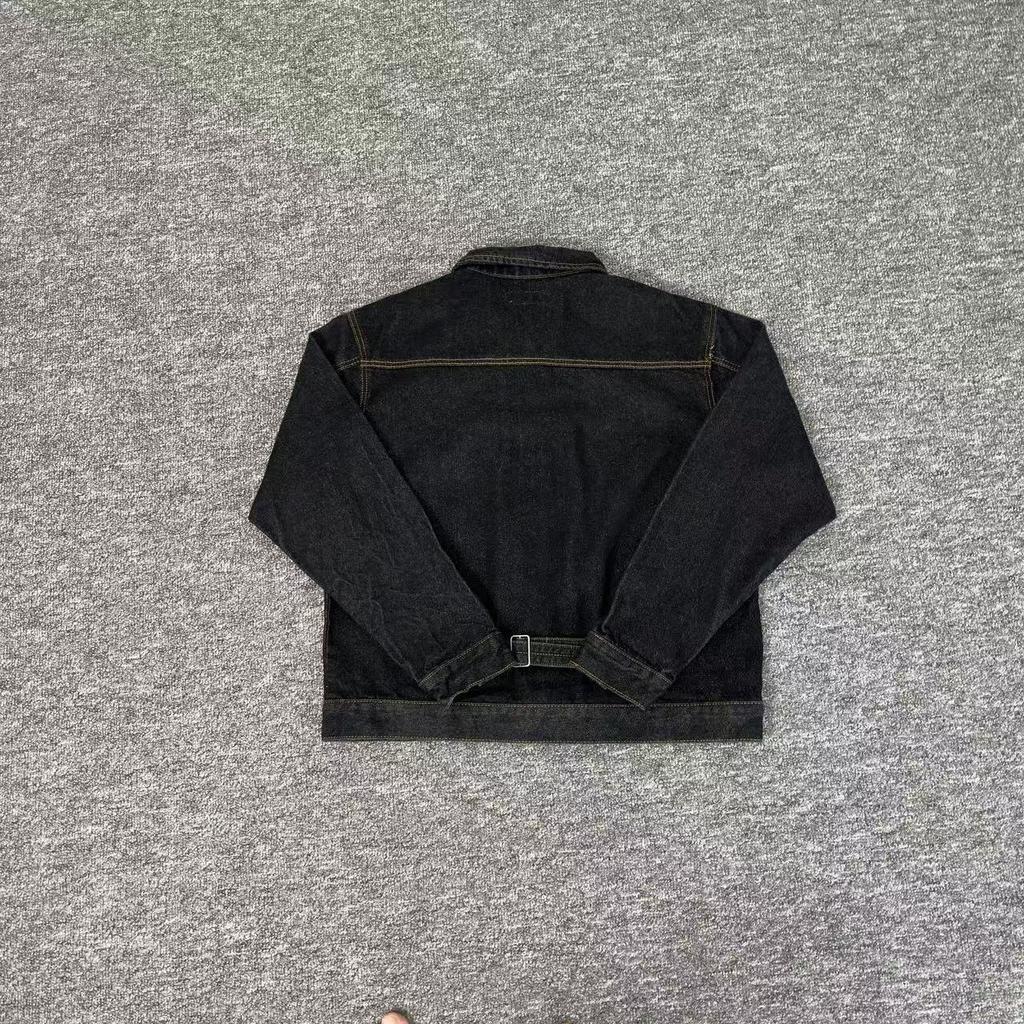 Corteiz Alcatraz Unisex Retro Denim Jacket – Loose, Casual, Trendy Top