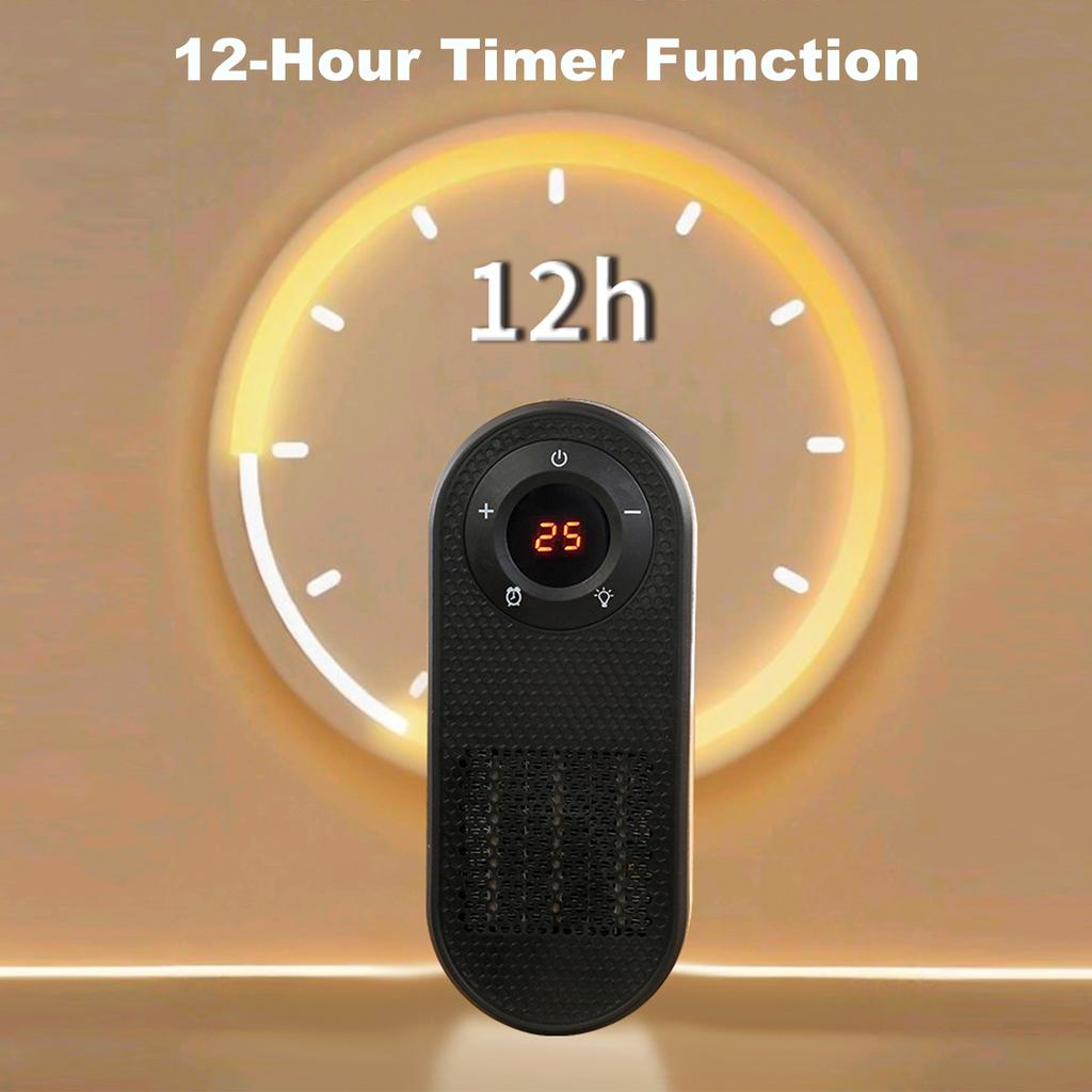 Wall Mounted Space Heater 2 Modes Quick Heat Household Warmer Winter Electric Heater 180 Degree Rotatable Silent for Indoor