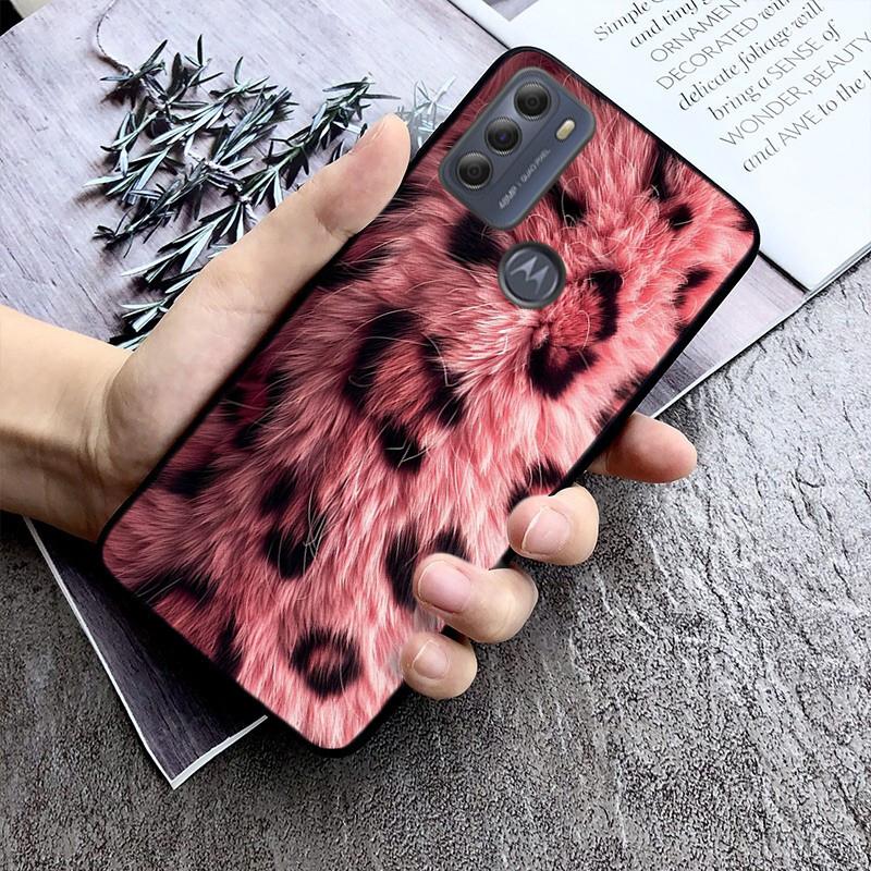 

Phone Case For Moto G85 G55 G05 G14 G75 G31 G50 G10 G20 G30 G60 G13 G32 G84 G54 G53 G72 G24 Power Pink leopard Animal Print Moto G10 G20 G30