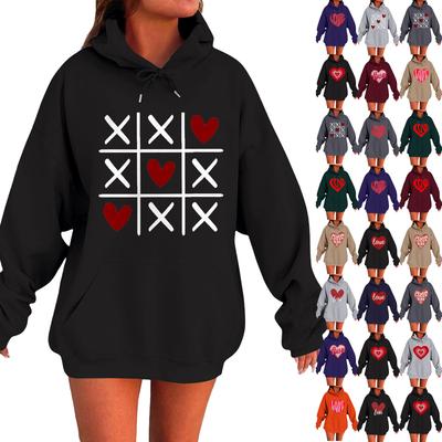 Women's Loose Comfortable Casual Fashionable Love Printed Long Sleeved Sweatshirt