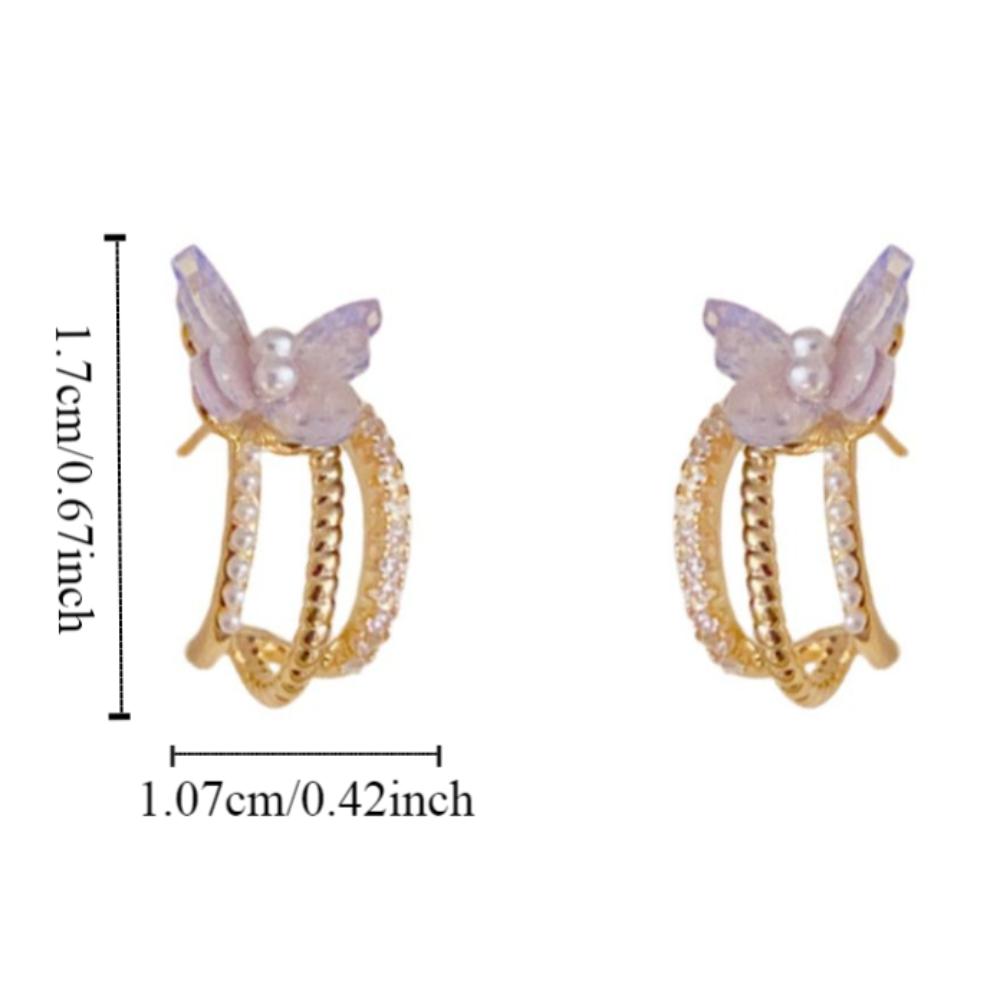 Gold Plated Pearl  Earrings Vintage Circle Earrings  Women Gifts