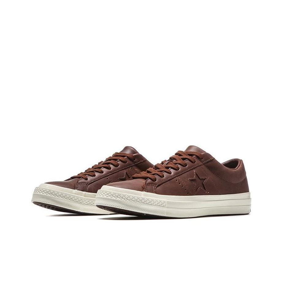 Converse One Star Ochsenleder Rutschfest Leicht Niedrig geschnitten Skate-Schuhe Unisex Sneaker Braun 157744C