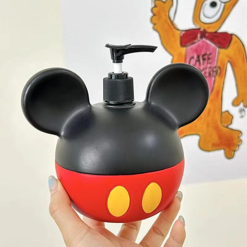 New Mickey Shampoo Press Bottle Anime Plastic Handwashing Fluid Shampoo Shower Gel Bottles Mickey Tissue Box Storage Box Toys