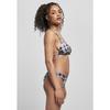 Bikini femme Urban Classics tie dye triangle back - noir/blanc - XS