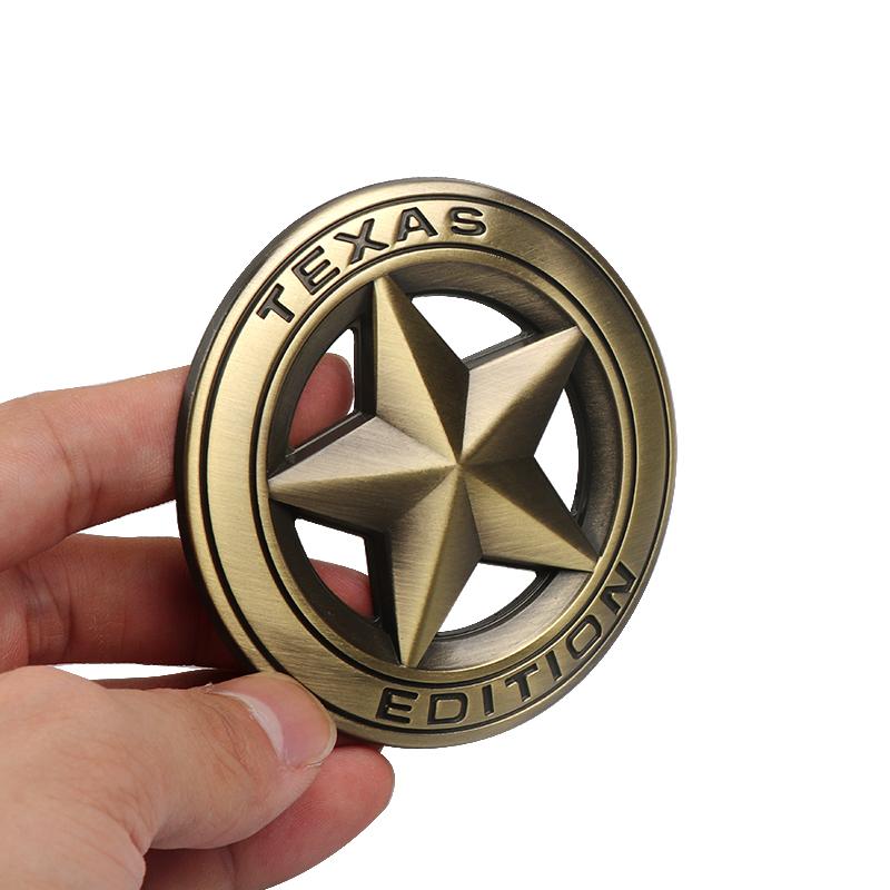 3D Car TEXAS EDITION Pentagram Emblem Decoration Metal Sticker For Jeep Ranegade Patriot Wrangler YJ JK Grand Cherokee Compass uy1