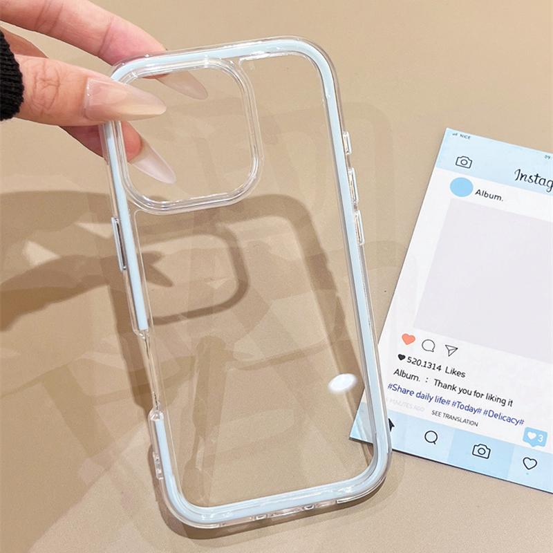 Luxury Transparent Candy Phone Case For iPhone 11 12 13 14 15 16 17 Pro Max Plus Air Clear Shockproof Bumper Back Cases Cover