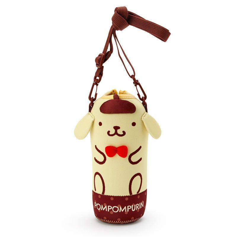Cinnamoroll Kuromi Pomm Purin Water Bottle Holder With Adjustable Shoulder Strap Wear-resistant Cartoon Design Yellow Dog