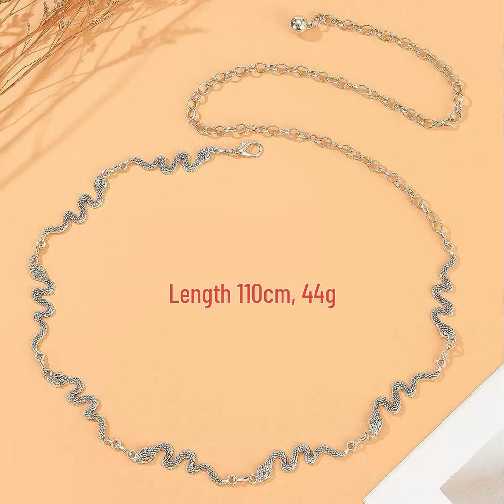 Damen Ethno-Stil Schmetterling Taillenkette: Modischer Metallgürtel für Rock oder Kleid