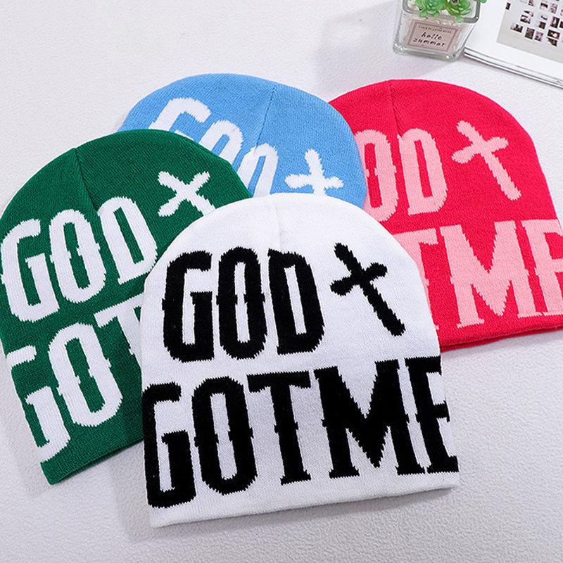 Letter Print Y2K Beanie Hats for Men's and Women's,Cool Letter Graphic Skull Cap,Outdoor Riding,skiing Outdoor Warm Head Hat