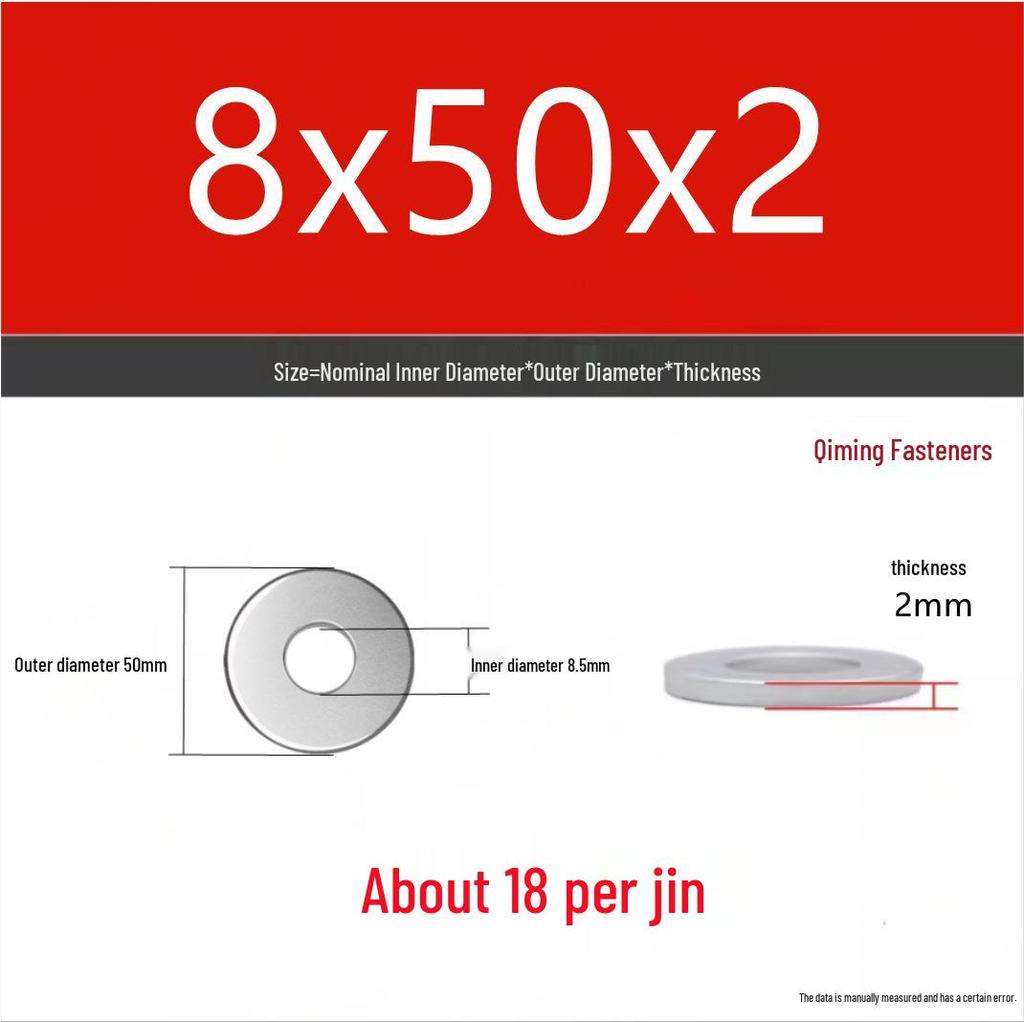 4.8 Grade Galvanized Iron Flat Washer M3-M40 Oversized Metal Screw Gasket Washer