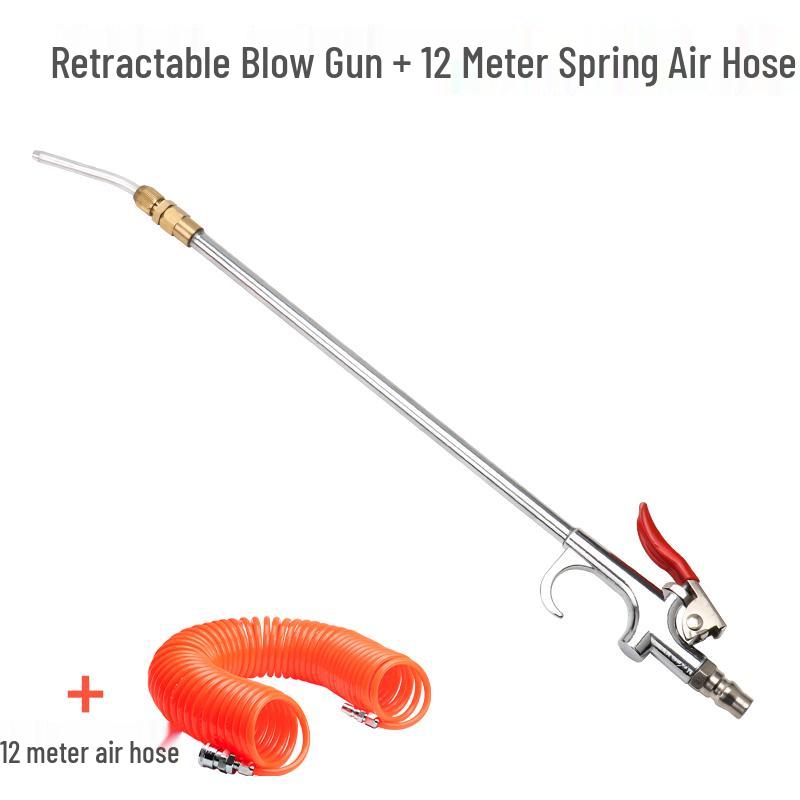 Extended High-Pressure Pneumatic Air Blower & Dusting Gun Tool