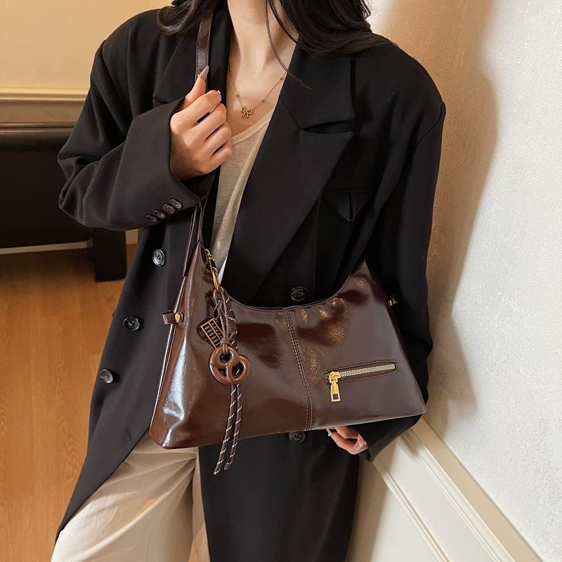 New Trendy Bag Fashionable Women's Niche Casual Versatile Commuter Retro Shoulder Bag Tote Bag Underarm Bag
