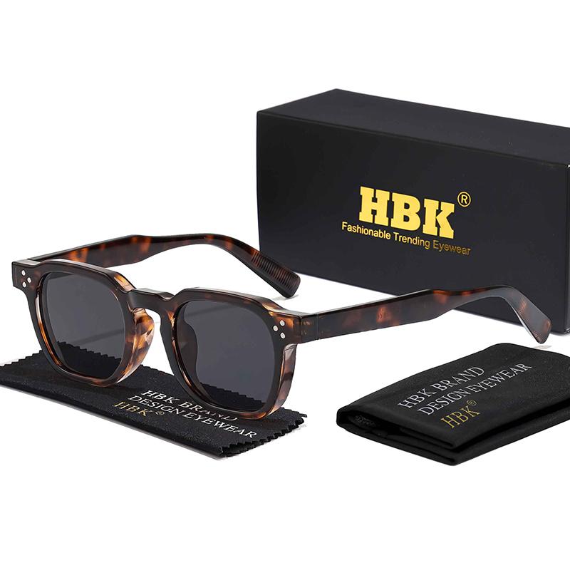 HBK Punk Square Sunglasses Men Punk Sun Glasses for Women Fashion Travel Outdoor Cycling UV400 Lunette De Soleil Homme
