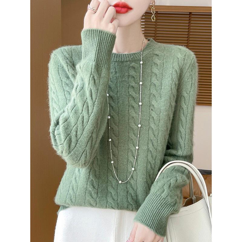 Γυναικείο Πουλόβερ 100% Καθαρού Μαλλιού, Στρογγυλή Λαιμόκοψη, Πυκνωμένο, Μαλακό Πουλόβερ - Ευέλικτη Μόδα για Φθινόπωρο και Χειμώνα