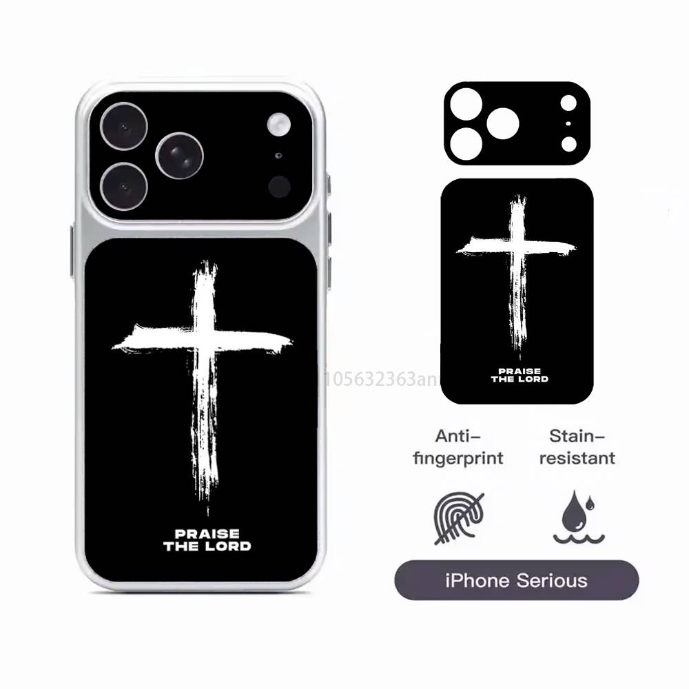 

Bible Jesus Christian Cross Removable HD/Matte Full Coverage Films For iPhone 17 Pro Max 17 Pro iPhone17promax