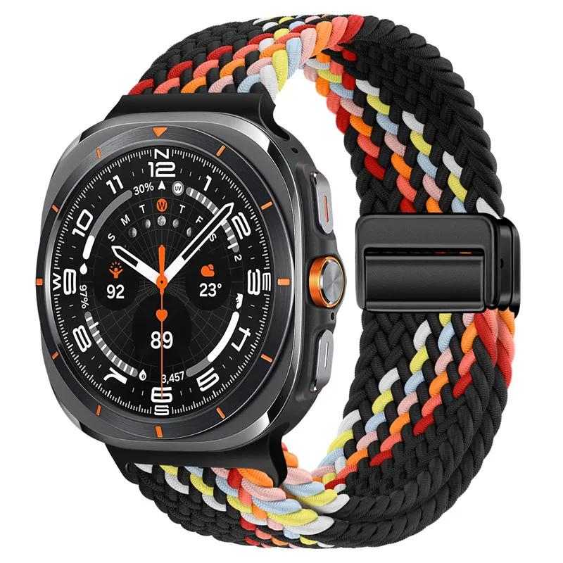 Magnetic Strap For Samsung Galaxy Watch Ultra 47mm Correa Nylon Loop Bracelet For Samsung Galaxy Watch Ultra Band Accessories