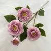 Long Branch Fu Character Fourhead Camellia Artificial Flower For Wedding Hall And Home Decoration