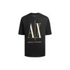 Armani Exchange SS23 Letter Logo Printed Crew Neck Short Sleeve T-Shirt Men Tops Black Gold 8NZTPQ-ZJH4Z-1200