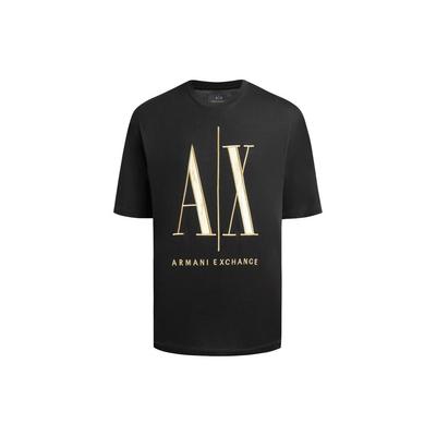 SS23 Letter Logo Printed Crew Neck Short Sleeve T-Shirt Men Tops Black Gold 8NZTPQ-ZJH4Z-1200