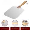 12 Inch Aluminum Pizza Paddle Pizza Peel with Foldable Wood Handle for Baking Homemade Pizza Bread