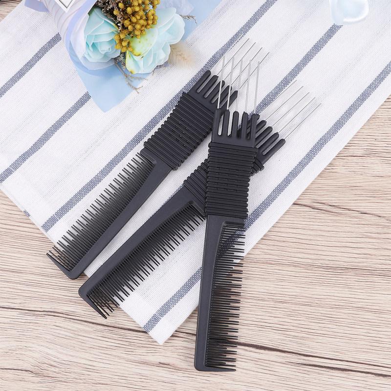 3Pcs Anti-Static Haircut Comb Set Plastic Rat-Tail Comb Durable Unbreakable Hair Tools for Salon Barber Home Styling Fine Hair
