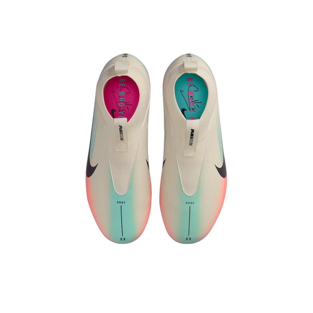 Sam Kerr X Nike Mercurial Superfly 10 Academy GS MG Pale Ivory Black Kids Cleats Grey IB4439-100