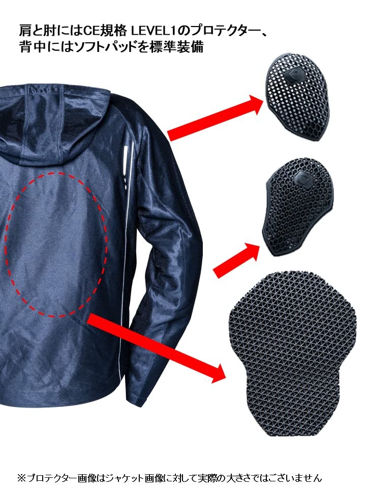 Motorcycle Jacket MOTOR ORIGINAL Mesh Jacket XL Size For Standard Level 1 [Yamaha Motor] YAS76-SA Silver/Black 90792-AE04X Spring/Summer/Mesh