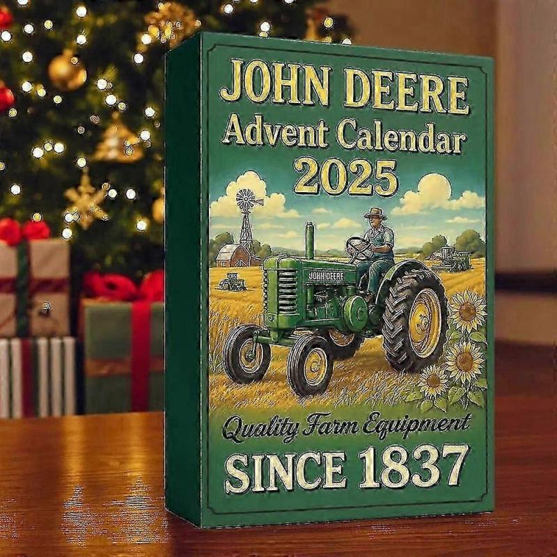 John Deere 2025 Advent Calendar with 24 Mini Tractor Ornaments for Christmas