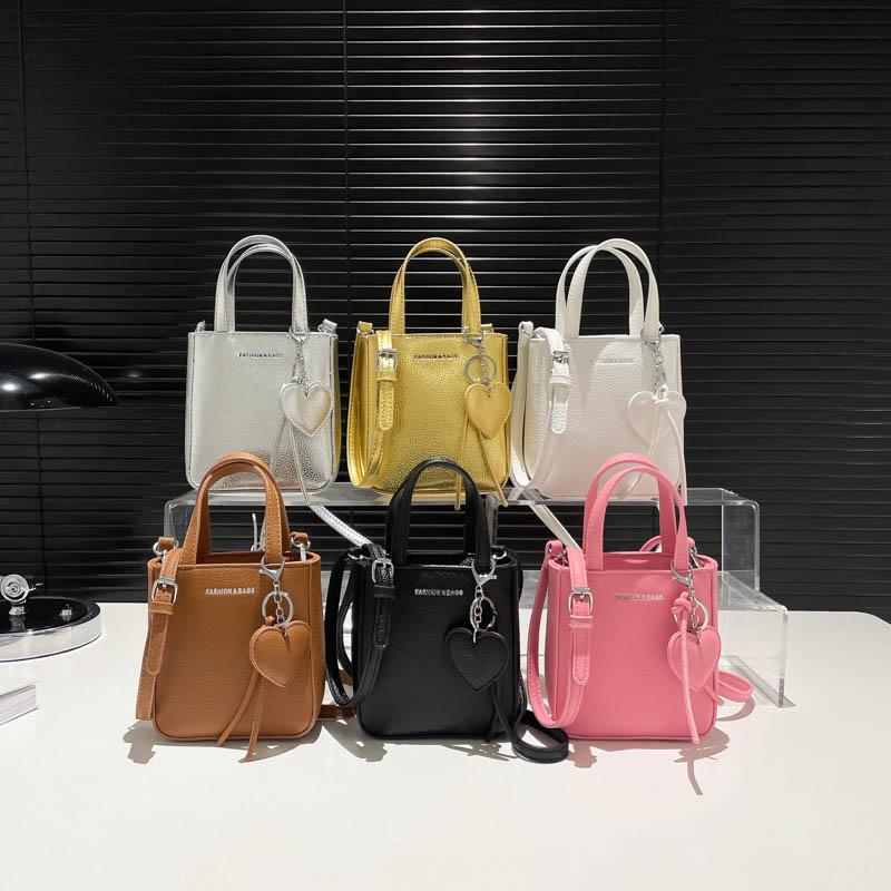 2026 Hot Sale Fresh Simple Fashion Gold Shoulder Bags New Solid Color PU Zipper Popularity Small Square Crossbody Versatile Bags
