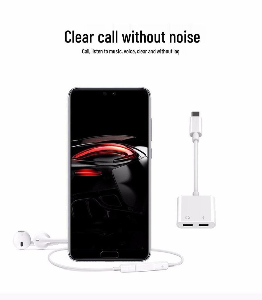 2-in-1 Dual Type-C to 3.5mm Adapter: Stream, Call, Listen & Charge