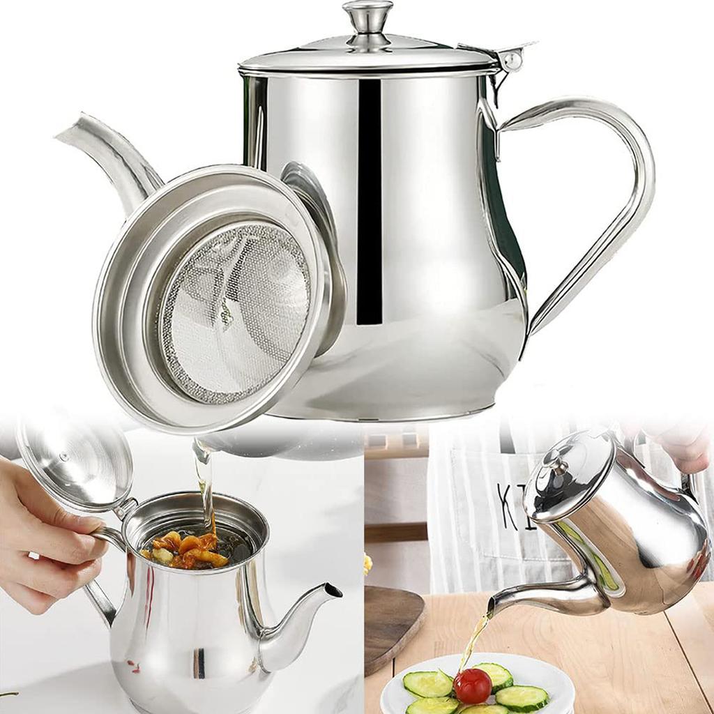 Stainless Steel Lubricator with Filter Screen Oil Strainer Pot Olive Oil Dispenser With Dust Proof