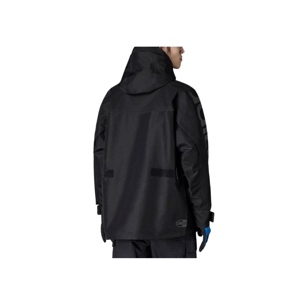 adidas Einreihige, langärmlige Jacke mit Kapuze und Buchstaben-Logo-Print für Herren, Schwarz, HM2345