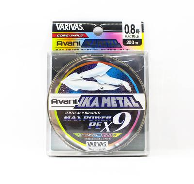 Varivas PE-Schnur Ika Metal Max Power X9 Markierung 200m PE 0,8 Max 18lb (9284