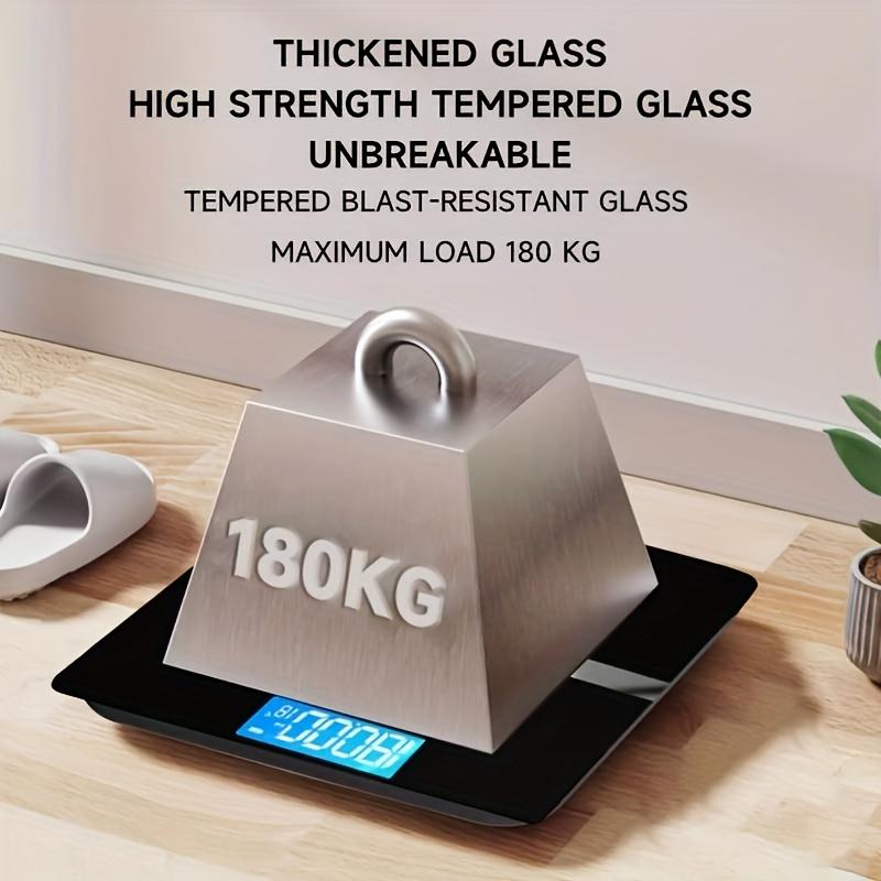 high quality1pc Heavy-Duty Digital Bathroom Scale with Large Capacity 390 lbs, Backlit LCD Display & High Accuracy - Modern Electronic Weight Scale