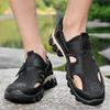 Fashion Men Summer Outdoor Anti-slip Wearable Sandals Shoes Men Comfortable Man Brand Sandals Man Breathable Leather Hollow Out Sneakers